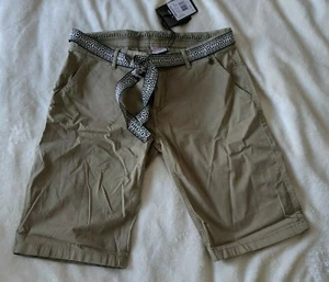 Brunotti Neipei womens walking shorts Size L Silver sage colour belt & pockets - Picture 1 of 7