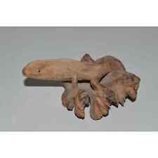 Vintage Carved Wood Lizard Salamander Figurine, Carved Parasite Wood Sculpture