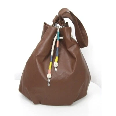 Volcom Kunstleder Tasche Boho Beutel Tote Bag braun Hippie - Bild 1 von 4