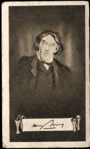 Tobacco Card, Nicolas Sarony, CELEBRITIES AUTOGRAPHS, 1923, Henry Irving, #17