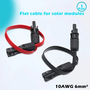 10AWG 6mm² Solar Cable Window Feed-Through Flexible Stable Long Cable 30cm-100cm - Picture 1 of 18