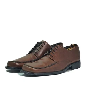 Bostonian Shoes Mens 12M Brown Leather Lace Up Oxford Dress Casual Made In Italy - Picture 1 of 11