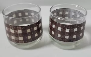 Braune Gingham Lowball Brille - 2er Set - Bild 1 von 9