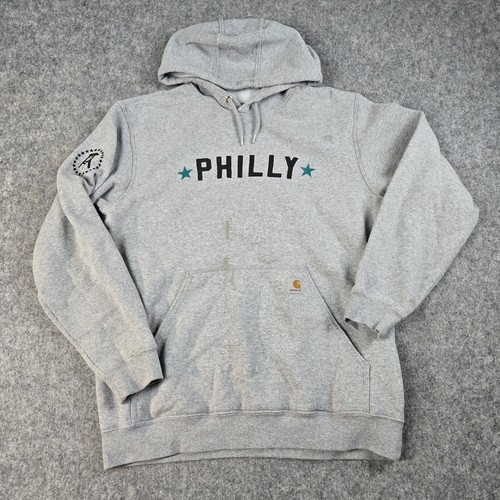 VETEMENTS Carhartt Sgabello da Bar Felpa con Cappuccio Uomo Grande Grigio Vestibilità Larga Pesante Comfort Abbigliamento da Lavoro