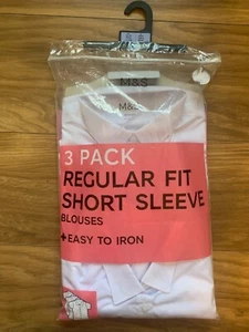 Marks Spencer White School Shirts 3 Pack Girls Regular Fit Age 12-13 years - Picture 1 of 7