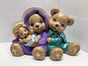 Oso familiar vintage RK 1998 6" de alto X 9,5" de largo - Imagen 1 de 5
