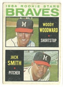 Topps baseball card 1964 #378, Braves Rookies, Smith, Woodward