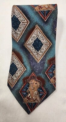 Picasso Men's Tie Imported Silk Made In USA  "Man With Gray Hat" - Imagem 1 de 4