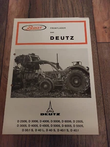 Original Prospekt Baas Frontlader zum Deutz Traktor D 2506 / D 5005 / D 6005 usw - Bild 1 von 3