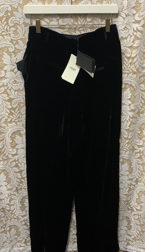 Pantalone Fendi nero velluto tg 42 nuovo con etichetta