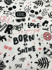 34 inches (short yard) Super Snuggle Born to Shine Cotton Flannel Print - Picture 1 of 1
