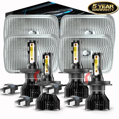 4PCS For Isuzu NQR NPR NPR-HD Kenworth 4''x6" LED Headlights Hi/Lo Sealed Beam — 第 1/4 张图片