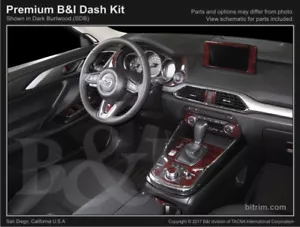 WOOD GRAIN DASH KIT FOR MAZDA CX-9 2019-2023 ( 37PC KIT) - Bild 1 von 7