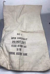 Vintage Federal Reserve Bank Deposit Money Bag - Picture 1 of 5