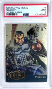 1995 Fleer Marvel Metal Gold Blaster #9 Punisher PSA 9 MINT - Picture 1 of 2