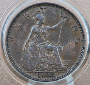 1932 Farthing Great Britain - AU - UK 1 Farthing 1932 - British One Farthing 193 - Picture 1 of 2
