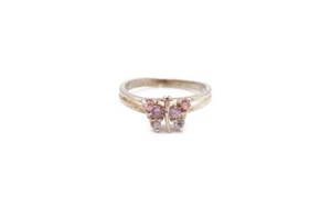Sterling Silver 925 Cubic Zirconia Butterfly Ring Size 7.25 Marsala - Picture 1 of 13