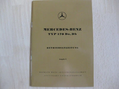 Betriebsanleitung Mercedes Benz Typ 170 Da,Db - Bild 1 von 4