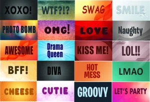 Wedding Photo Booth Props Accessories Kit Party Signs - 10 In a Set-Double Sided - Picture 1 of 4