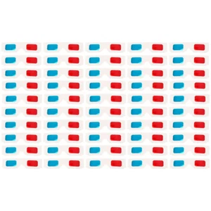 100 Pezzi Occhiali 3D Anaglifi Cartone Occhiali 3D Carta Occhiali 3D Video Occhiali - Foto 1 di 12