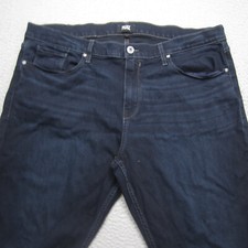 Paige Jeans Mens 42x36 Blue Federal Straight Leg Denim Casual Stretch Dark Wash