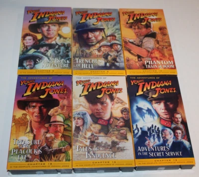 7 SEALED Adventures of Young Indiana Jones VHS Chapter 11 12 15 17 18 20 22 NOS - Image 1 of 4