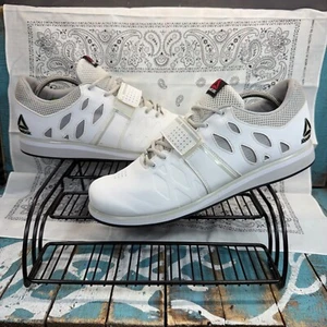 Reebok Weightlifting Squat Shoes 2016 Mens Sz 11.5 Gray/White Workout EUC - Picture 1 of 11