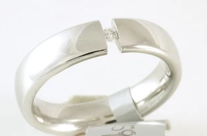 XEN Design Ring Edelstahl Brillant Gr 54 Brilliant TW VS 0,03 ct - Bild 1 von 2