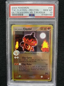 EX Team Magma Vs. Team Aqua Team Magma's Claydol Reverse Foil 25/95 PSA 10 - Picture 1 of 2