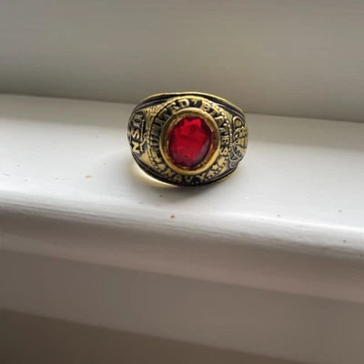 Anéis da Marinha folheados a ouro dos EUA tamanho 13 - Imagem 1 de 4