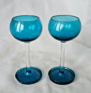 Ein Paar Nancy Stil Riihimaki Harlequini Likörgläser, 2 verfügbar, 50er Jahre - Bild 1 von 9