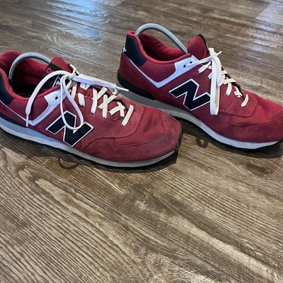New Balance 574 Shoes Men’s Size 14 Burgundy Tennis Sneakers - Image 1 of 4