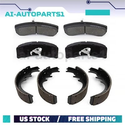 For 1981-1990 Lincoln Town Car Front Brake Pads Kit & Rear Brake Shoes - Image 1 of 4