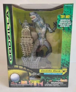 Trendmasters Godzilla Bank Money Box Moving Roaring Working 1998 Sealed  - Picture 1 of 10