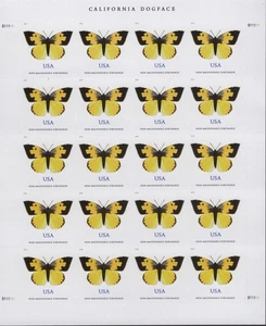SC# 5346 - 2019 70¢ California Dogface Butterfly Mint NH Sheet 0f 20 - Picture 1 of 1