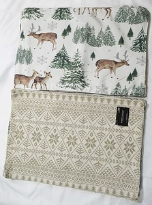 6er Set Robert Stanley Wende Tischsets Weihnachtsbaum Rentier NEU mit Etikett - Bild 1 von 4