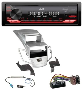 JVC DAB MP3 Bluetooth USB Autoradio für Ford Fiesta Display 10-17 silber - Bild 1 von 8