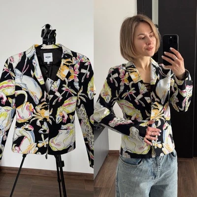 Rare Moschino Jeans Women's Blazer Jasket Animal Print Multicolor Size 42/ US 8 - Image 1 of 4