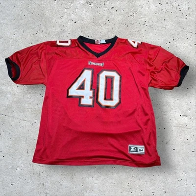 Camiseta cosida de colección de los Tampa Bay Buccaneers Mike Alstott #40 Starter Home talla 54/XXL Foto 1 de 4