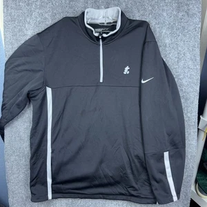 Nike Golf Mickey Mouse Sweatshirt Men's Extra Large Black 1/4 Zip Therma Fit - Picture 1 of 12