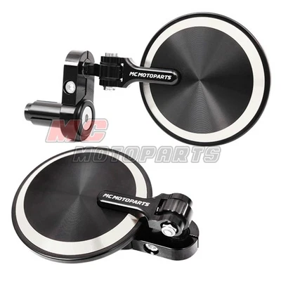 Espejos retrovisores de extremo de barra de motocicleta LP20 CNC plateados para Yamaha MT-03 2015-2018 Foto 1 de 4