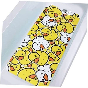 Bathtub Mat Kids Baby Non Slip Shower Mat 40X16 Inch Extra Long Yellow Duck - Picture 1 of 7