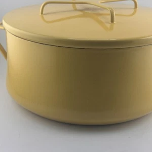 Dansk  JHQ Kobenstyle Covered Casserole Dutch Oven Enamel Cast Iron Yellow 4QT - Picture 1 of 13