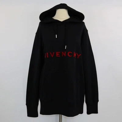 Chaqueta con capucha con logotipo de terciopelo negro Givenchy - Imagen 1 de 3