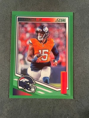 Nik Bonitto Denver Broncos Green Parallel 2025 Score No. #50 - Image 1 of 2