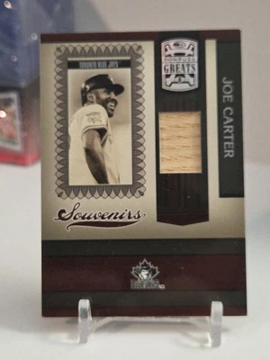 Joe Carter 2005 Donruss Greats Souvenirs Game Used Bat Relic Toronto Blue Jays - Image 1 of 4