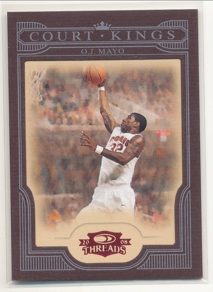 2008 Donruss Threads O.J. Mayo Court Kings Framed Red RC 038/100 - Image 1 of 1