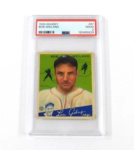 1934 Goudey Bob Weiland #67 Indians PSA 2 DF036548 - Picture 1 of 6