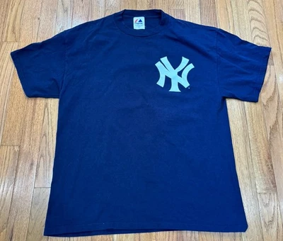 Majestic New York Yankees Alex Rodriguez T-Shirt Large MLB Baseball Short Sleeve - Image 1 of 4