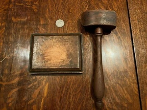 Masones Logia Mazo y Bloque Masónico (1) Maul Mallet Masones Juez Subasta - Imagen 1 de 11
